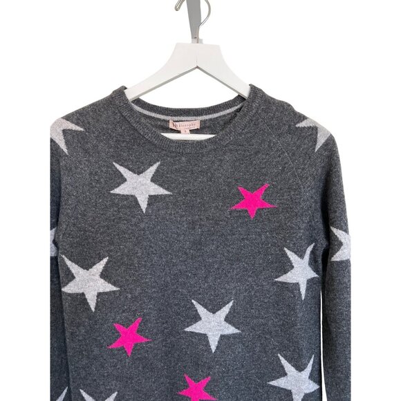 Philosophy Cashmere Heather Charcoal Star Print Sweater - Picture 3 of 6